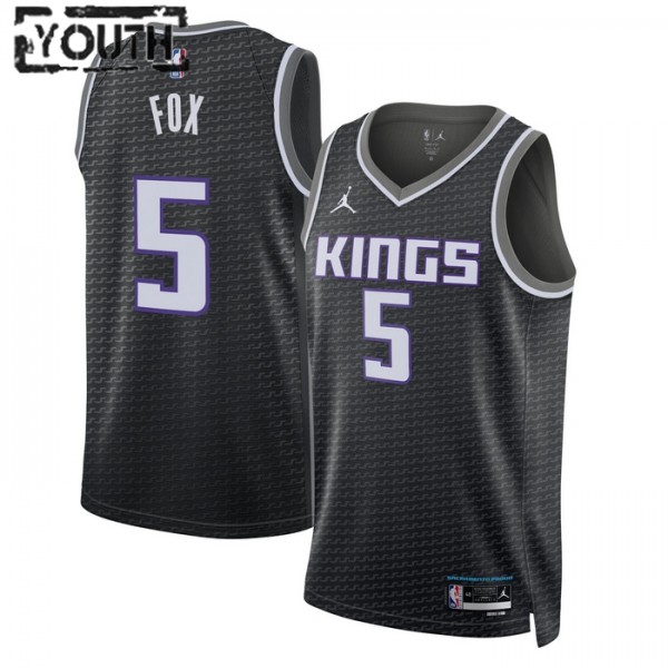 Sacramento Kings Trikot Deaaron Fox 5 Jordan 2022-23 Statement Edition Schwarz Swingman - Kinder Sacramento Kings Trikot Deaaron Fox 5 Jordan 2022-23 Statement Edition Schwarz Swingman - Kinder
